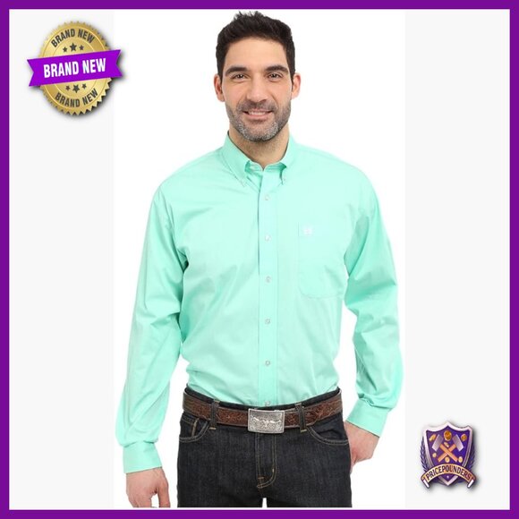 Men's Classic Fit Long Sleeve Button Down Shirt 100% Cotton Open Pocket